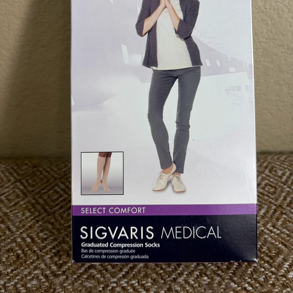 Sigvaris Select Comfort Women's Knee-High Socks Long 30-40mmHg Size: ML Natural